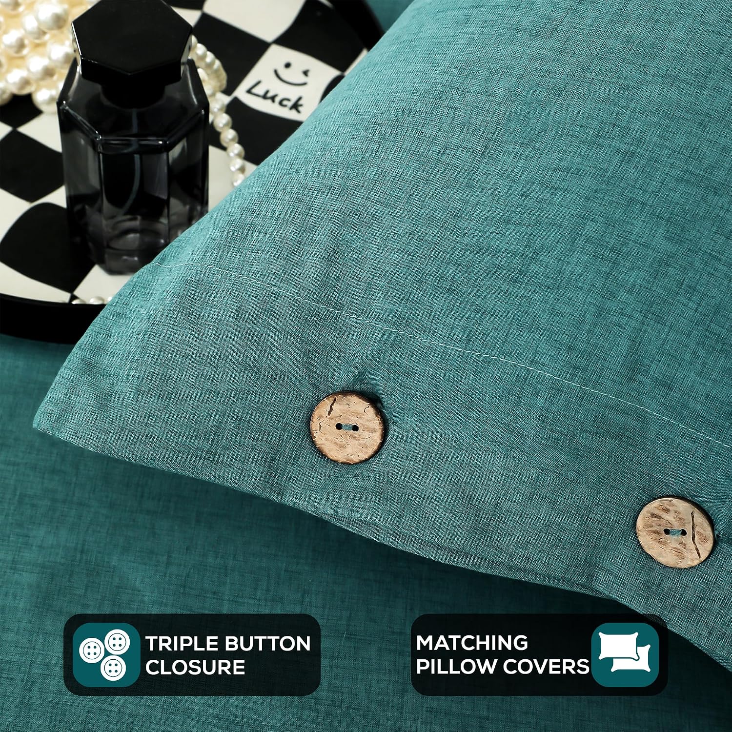 Soft Bedsheet For King Size Bed With 2 Matching Pillow Cover | 98 X 106 Inches, Green | Skin-Friendly Touch & Lasting Comfort - Soft & Breathable