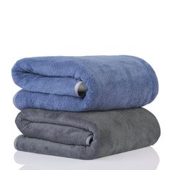 Sellsworld Microfiber Large Bath Towel 600 Gsm | Quick Dry Super Absorbent Bath Towel For Men & Women | Towel For Bath, Travel, Gym, Beach, Pool & Yoga (Blue & Dark Grey)