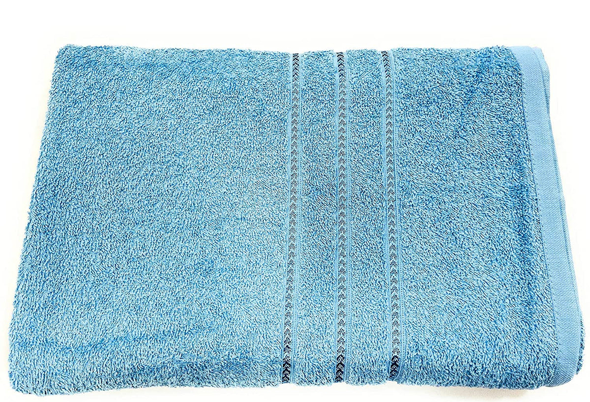 Bombay Dyeing Flora Small Size Bath Towel 500 Gsm - Sky Blue