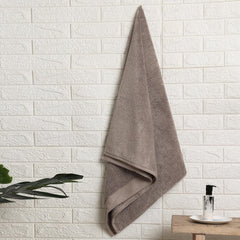 Spaces 100% Egyptian Cotton Bath Towel 670 Gsm Dobby Solid Bath Towel - Luxury Egyption Cotton (Brown)