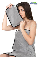 Softspun Microfiber Super Soft Hand & Face Wipes 300 Gsm Towel Set - 4 Piece (Light Grey)