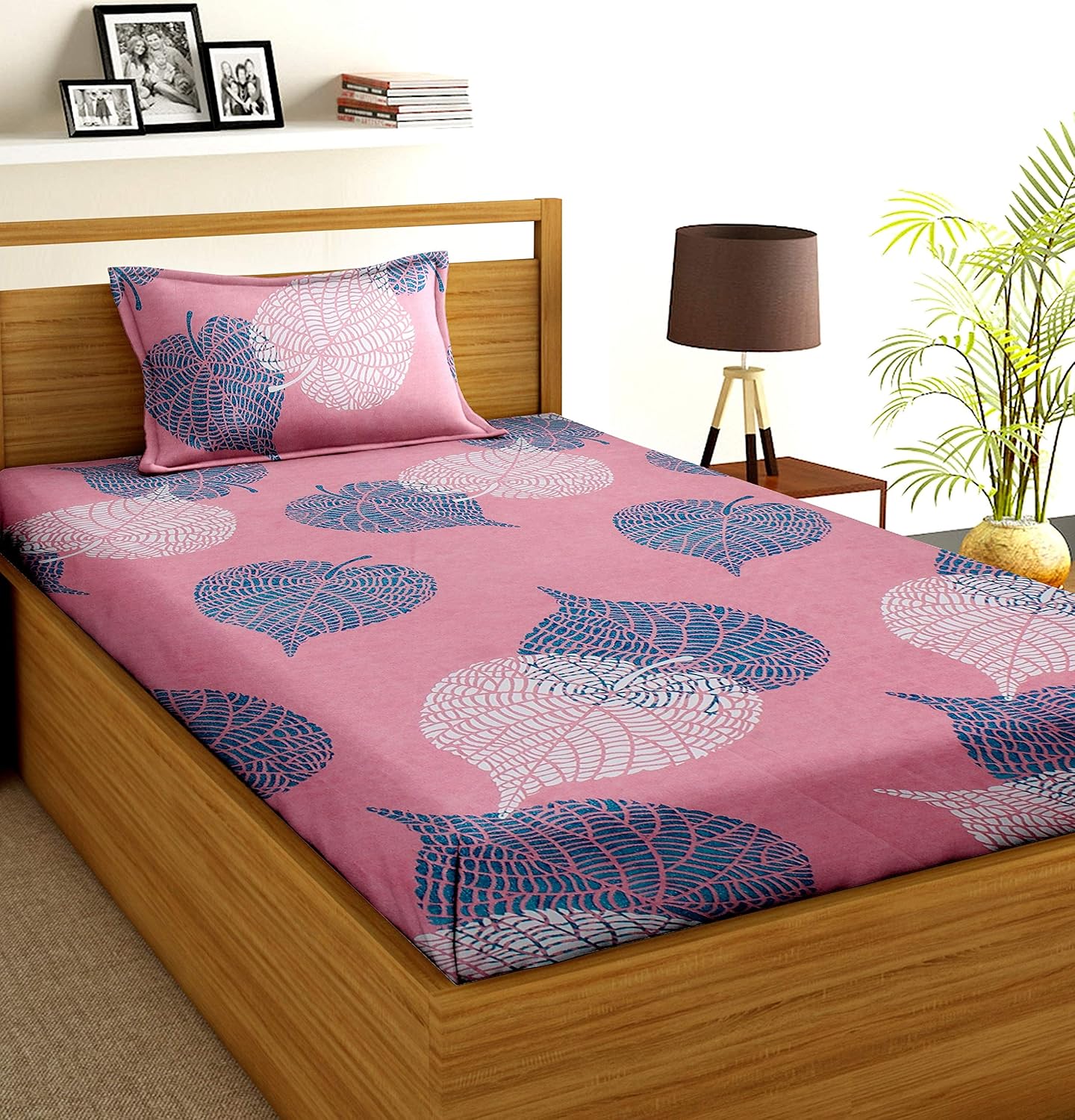 Combo 2 Single Bedsheet With 2 Pillow Covers - 60 X 90 Inches, Multicolor | Perfect For Everyday Home Use, Hostels - Long Lasting Durability & Superior Comfort