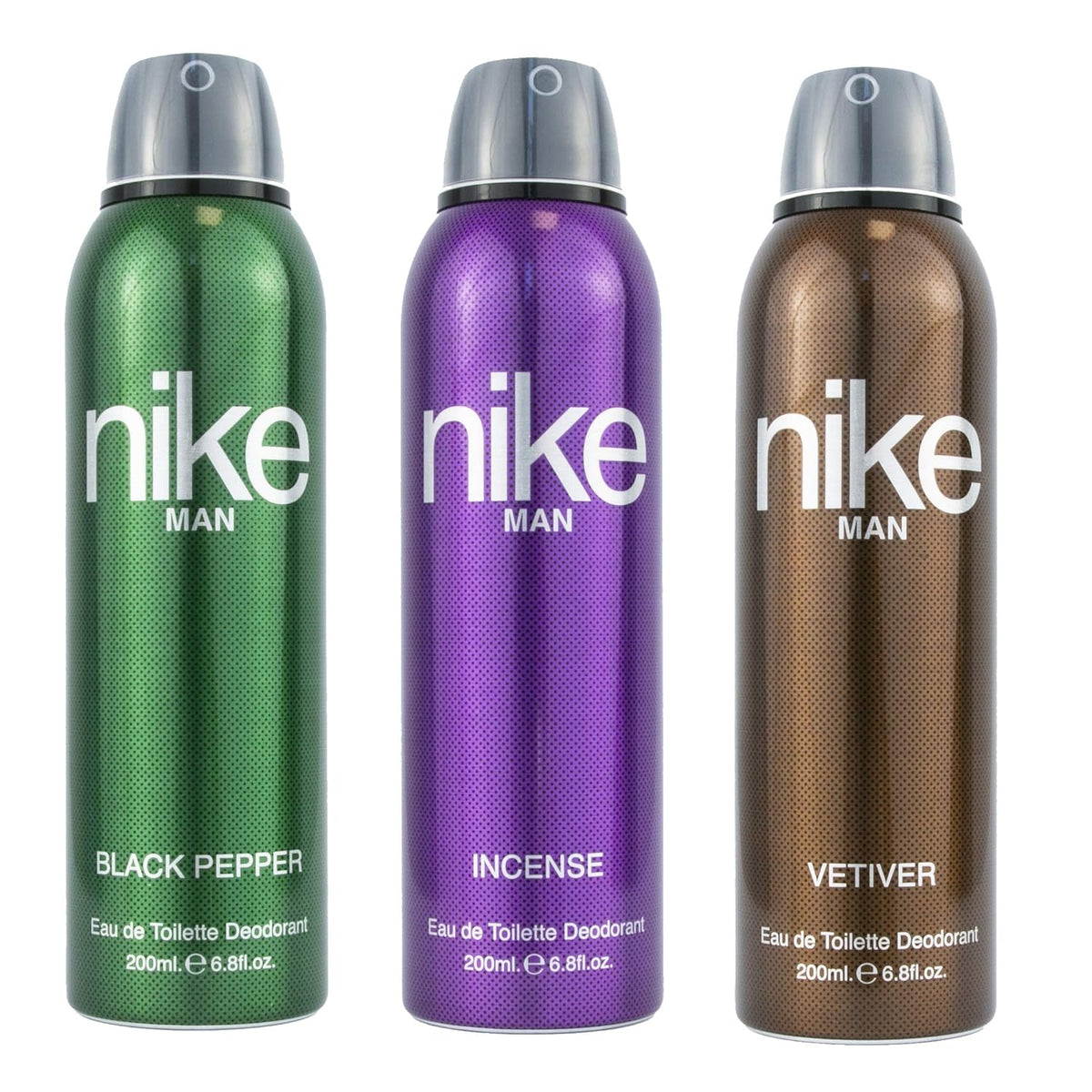 Nike Black Pepper + Incense & Vetiver Eau De Toilette Deodorant Spray 600ml 20.2 Fl.oz. Pack Of 3 | Perfect Aniverssary Gift For Husband