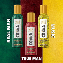 St. John Cobra True Man, Real Man & Music Perfume Body Spray 300ml 10.1 Fl.oz. | Perfect Birthday Gift For Brother