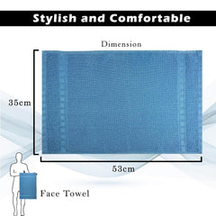 Kuber Industries Cotton Hand/Face Towels 800 Gsm | Easily Washable Workout Gym Napkins For Men - Pink & Sky Blue (Pack Of 4)