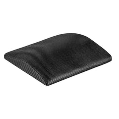 Memory Foam Pillow, Travel Lumbar Back Support Chair Cushion Pillow, Black, Small Size - 11 L X 9.5 W X 2 H Inch | Pillow For Car, Airplane, Long Drive With Breathable Cover - Pack Of 1