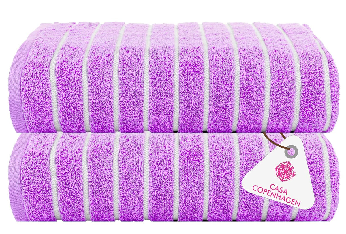 Casa Copenhagen Egyptian Cotton Exotic Hand Towel 400 Gsm (Plum Purple Rose)- 2 Pcs