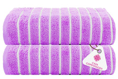 Casa Copenhagen Egyptian Cotton Exotic Hand Towel 400 Gsm (Plum Purple Rose)- 2 Pcs