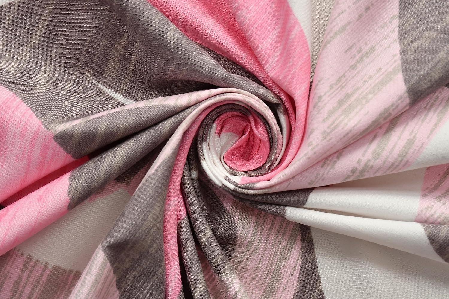 Bedsheet For Double Bed Elastic Fitted Queen Size With 2 Pillow Covers - 72 X 78 Inches, Pink & Brown | Soft Touch & Comfortable Feel