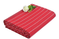 Cotton Bed Sheet For Single Bed - 60 X 90 Inches, Red | Premium Sustainable 100% Cotton Fabric - Beautiful & Soft Touch, Perfect For Everyday Use