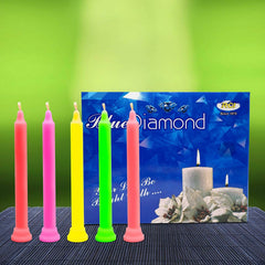 BLUE DIAMOND SMOKELESS COLOURFUL CANDLES 3 PACKS | 15 CANDLES IN ONE PACK