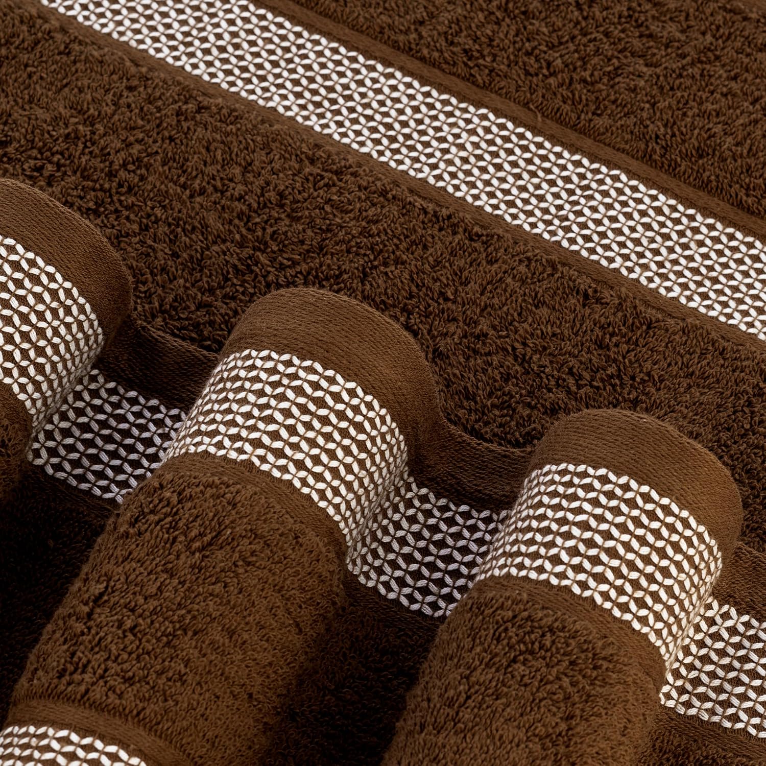 Casa Copenhagen Egyptian Cotton Zero Twist Hand Towel 400 Gsm (Brown) -2 Pcs