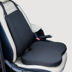 Memory Foam Car Back & Seat Cushion Combo Pack, For All Cars, Black | For Comfortable Driving & Daily Commute - Useful For Back Pain, Tailbone & Sciatica Pain Relief, Adjustable - Pack Of 1