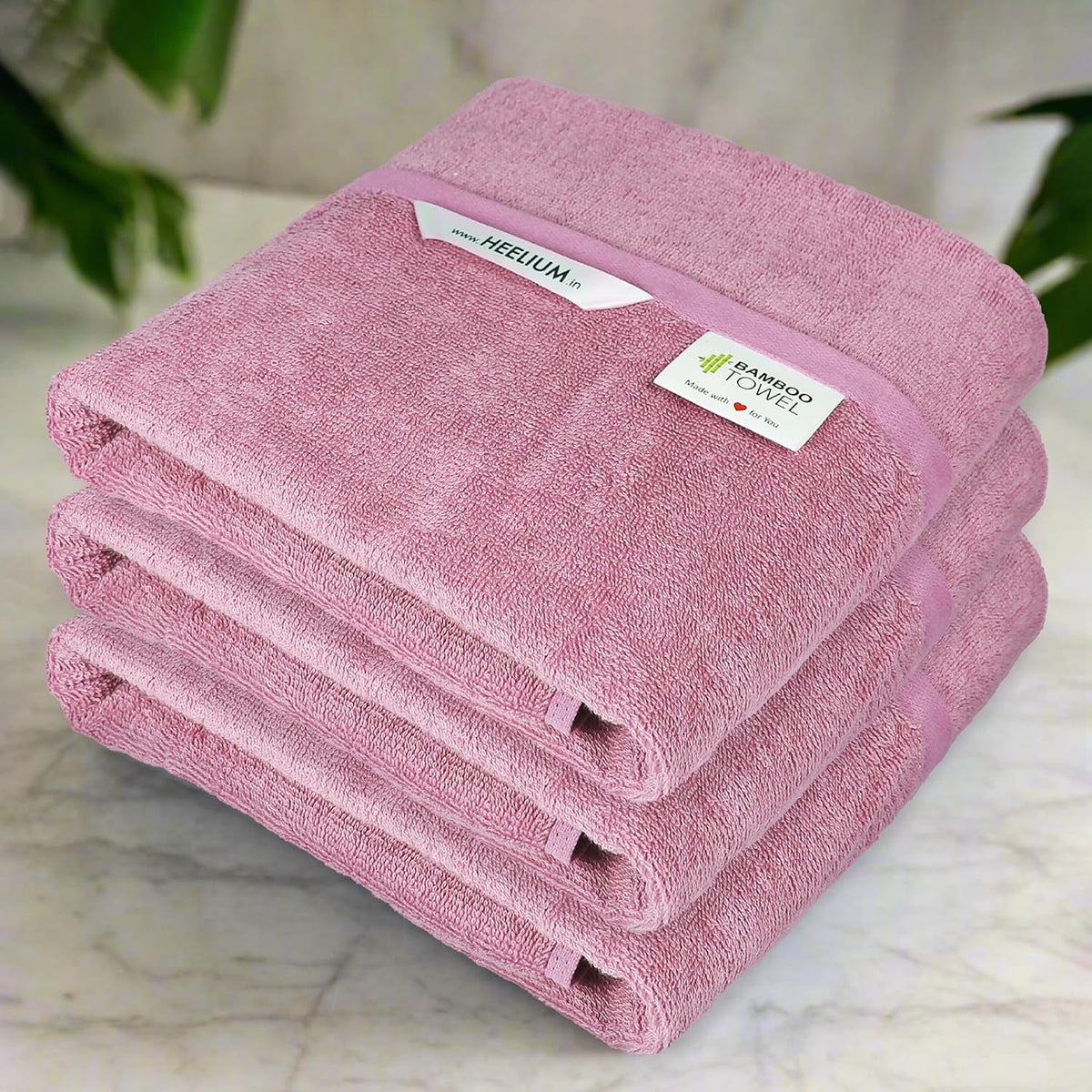 Heelium Bamboo Bath Towel 3x Softer & Quick Drying 400 Gsm (Peach)