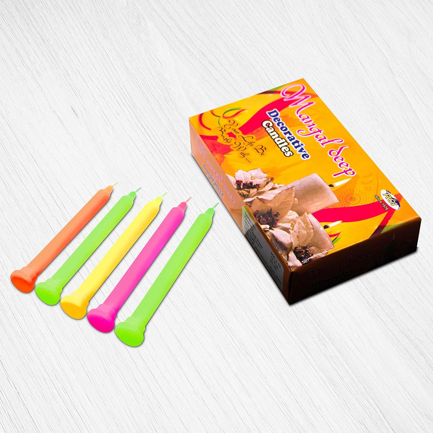 COLOURFUL CANDLES 15 COLOUR CANDLES IN ONE PACK | 4 PACKS TOTAL CANDLES 60