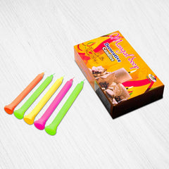 COLOURFUL CANDLES 15 COLOUR CANDLES IN ONE PACK | 4 PACKS TOTAL CANDLES 60