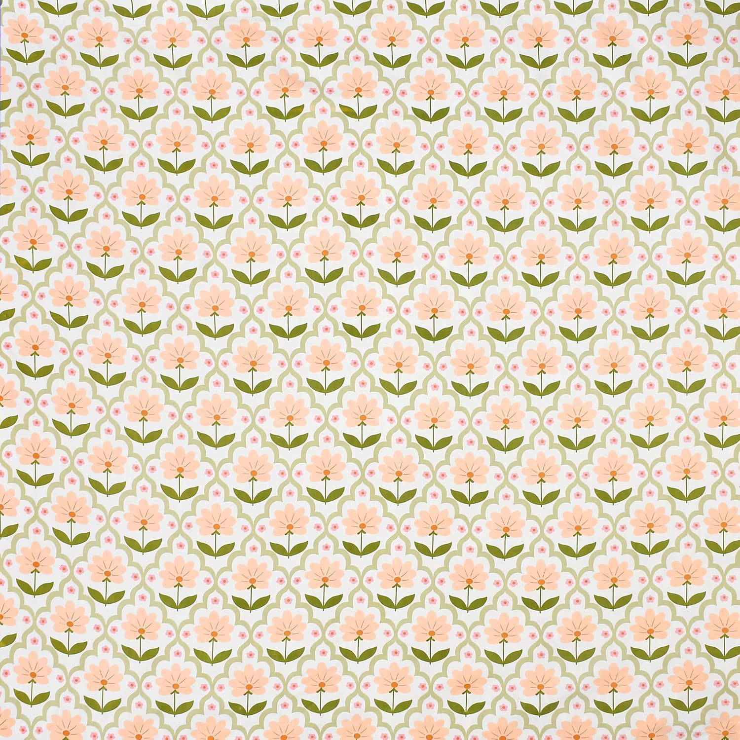 Premium Cotton Bedsheets Elastic Fitted With 1 Pillow Covers - Size - 48 X 78 Inches, Orange Leaves | Single Mattress Bed With All Around Elastic 350 TC Super Soft