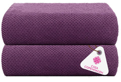 Casa Copenhagen Egyptian Cotton Exotic Hand Towel 400 Gsm (P Dark Purple)- 2 Pcs