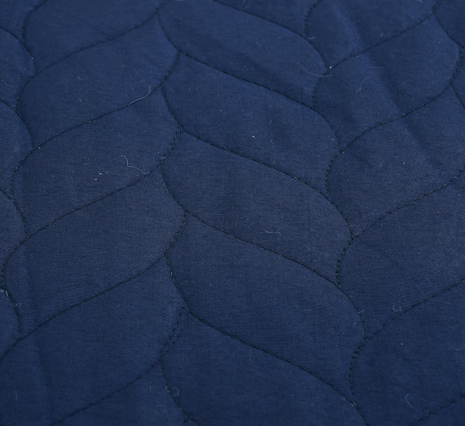 Quilted Double Bedsheet For King Size With 2 Pillow Covers | 90 X 100 Inches, Navy Blue - 240 Thread Count Super Soft Bedding Set