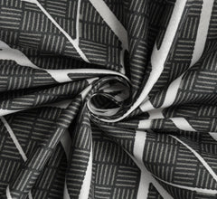 Premium Feel Cotton Bedsheets All Around Elastic Fitted For Double Bedsheet - Size 60 X 78 Inches, Black | Beautiful Print & Luxury Look Bedsheet