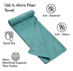 Yellow Weaves Super Soft Microfiber Hand Towels 400 Gsm | Gym & Workout Towels Set Of 4 (Multicolour)