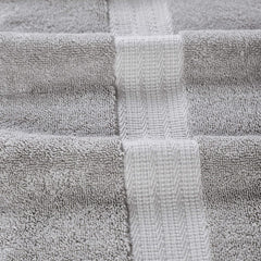 Senses By Riba 2 Bath + 2 Hand & 2 Wash Cloth Towel 1800 Gsm | All Cotton Premium Hotel & Spa Quality, Highly Absorbent Towel (Grey) - 6 Piece