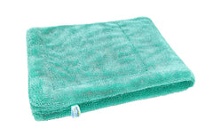 Softspun Microfiber Cloth Towel 400 Gsm | Extra Thick Microfiber Cleaning Cloths Perfect For Bike, Auto, Cars Both Interior & Exterior (Aqua Blue)- Pack Of 1