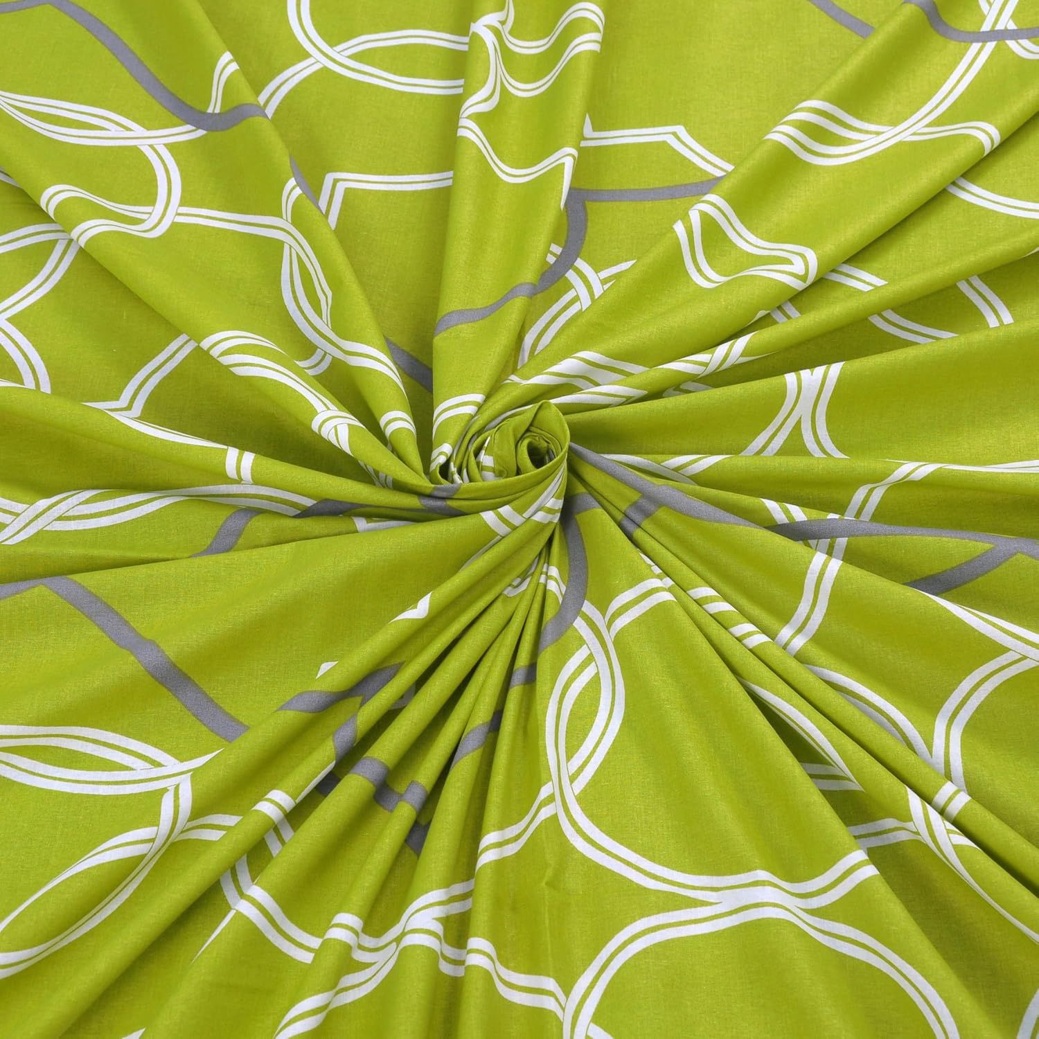 Bedsheet For Double Bed With 2 Pillow Covers - 88 X 96 Inches, Green | Ideal For Guest Houses, & Daily Home Use Queen Size Bedsheet