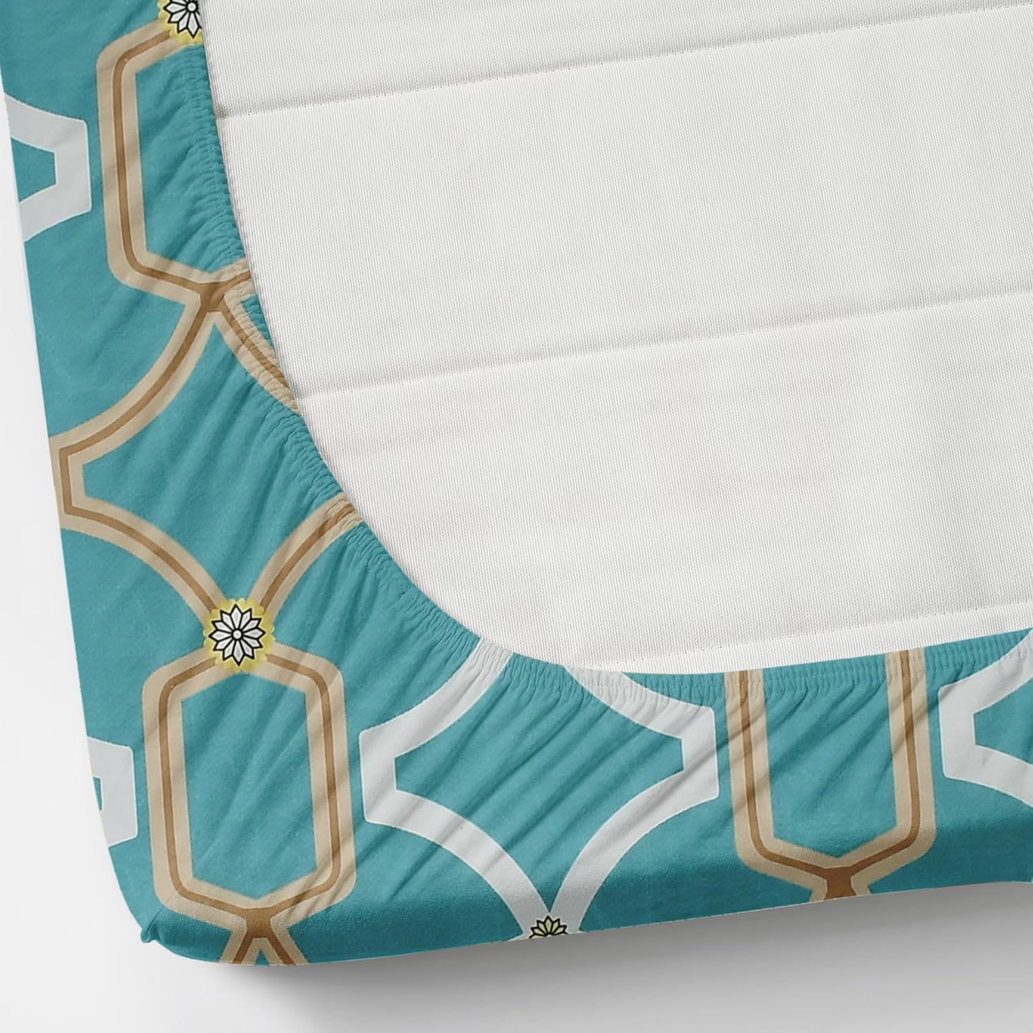 All Around Elastic Fitted Bedsheets King Size With 2 Pillow Covers | Double Size 72 X 78 X 10 Inches, Sea Green - Ideal For Hotel, House, Bedroom, Guest House