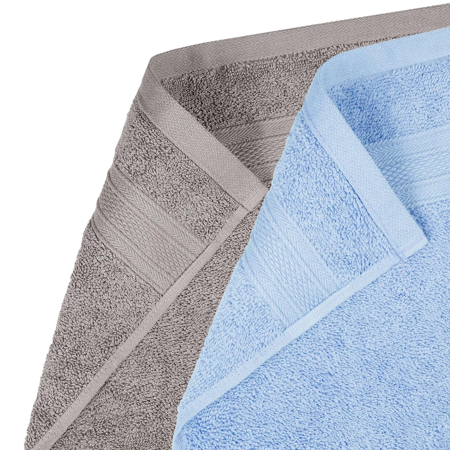 Mytrident Soft Comfort Air Rich 100% Cotton Hand Towel 800 Gsm | Highly Absorbent Towels For Men & Women Hand Towel (Charcoal & Allure) - 4 Pcs