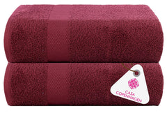 Casa Copenhagen Egyptian Cotton Exotic Hand Towel 400 Gsm (Burgundy)- 2 Pcs