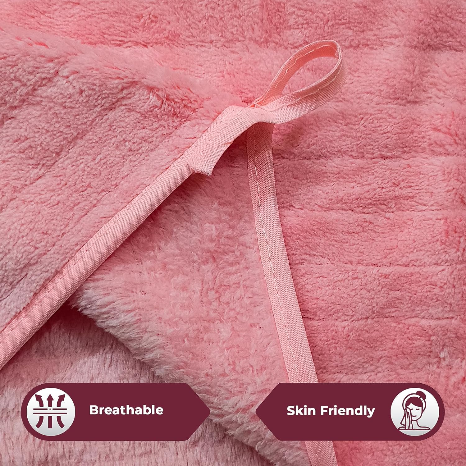 Enrich Homes Hand Small Towels 600 Gsm | Soft Microfiber Face Towels For Men & Women Kitchen & Bathroom Towel Set (Light Pink)- Set Of 4