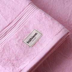 Bathriene 100% Bamboo Bath Towels 600 Gsm Large Size | Luxury Bath Towel Highly Absorbent, Super Soft, Quick Dry & Skin Friendly (Plush Pink)