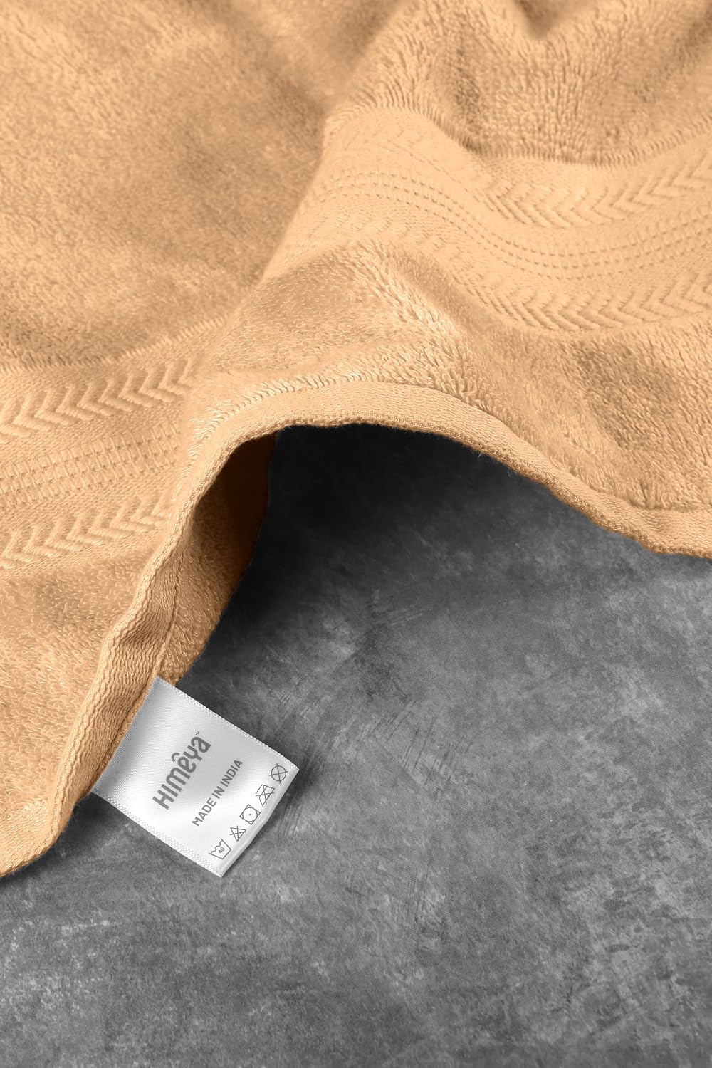 Himeya Bamboo Bath Towel 1200 Gsm | Ultra Absorbent 3x Softer Than Cotton Towels | Pack Of 2 - Golden Beige