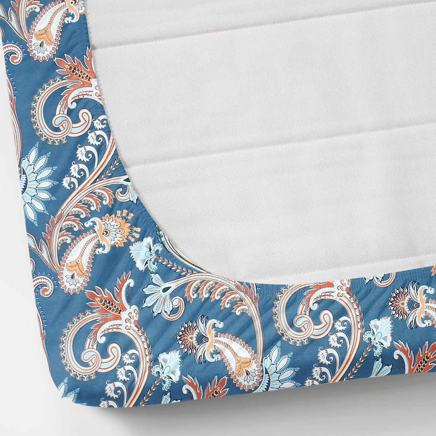 Bedsheet For Double Bed Elastic Fitted Queen Size With 2 Pillow Covers - 72 X 78 Inches, Blue | Soft Touch & Comfortable Feel