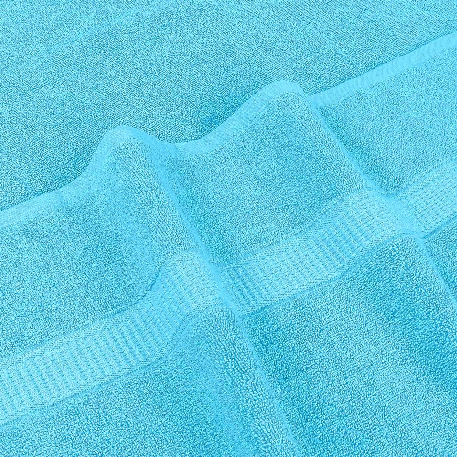 Rewop Microfiber Bath Towels 1200 Gsm | Large Size-Super Soft Coral Fleece Bathing Towel With Hook Quick Dry Super Absorbent-Bath Towel For Men & Women (Light Blue)- Pack Of 2