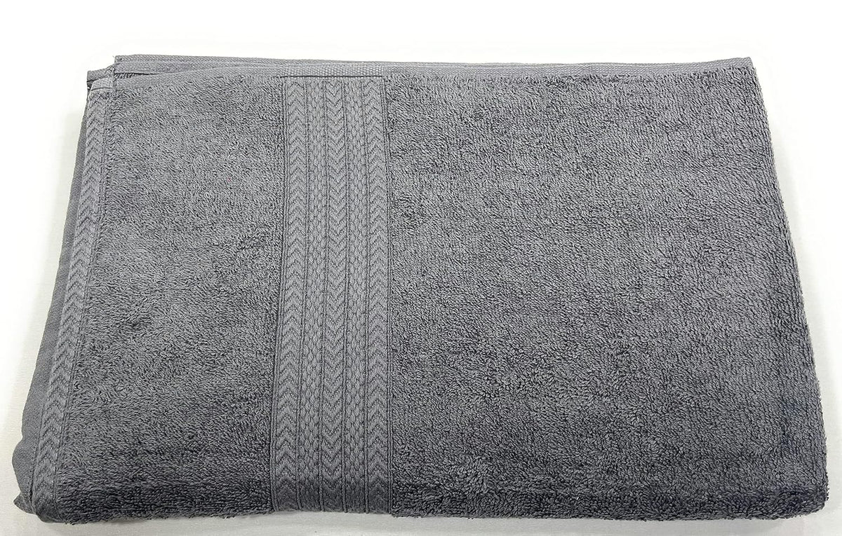 Bombay Dyeing Tulip Premium Cotton Large Size Bath Towel 500 Gsm (Grey)