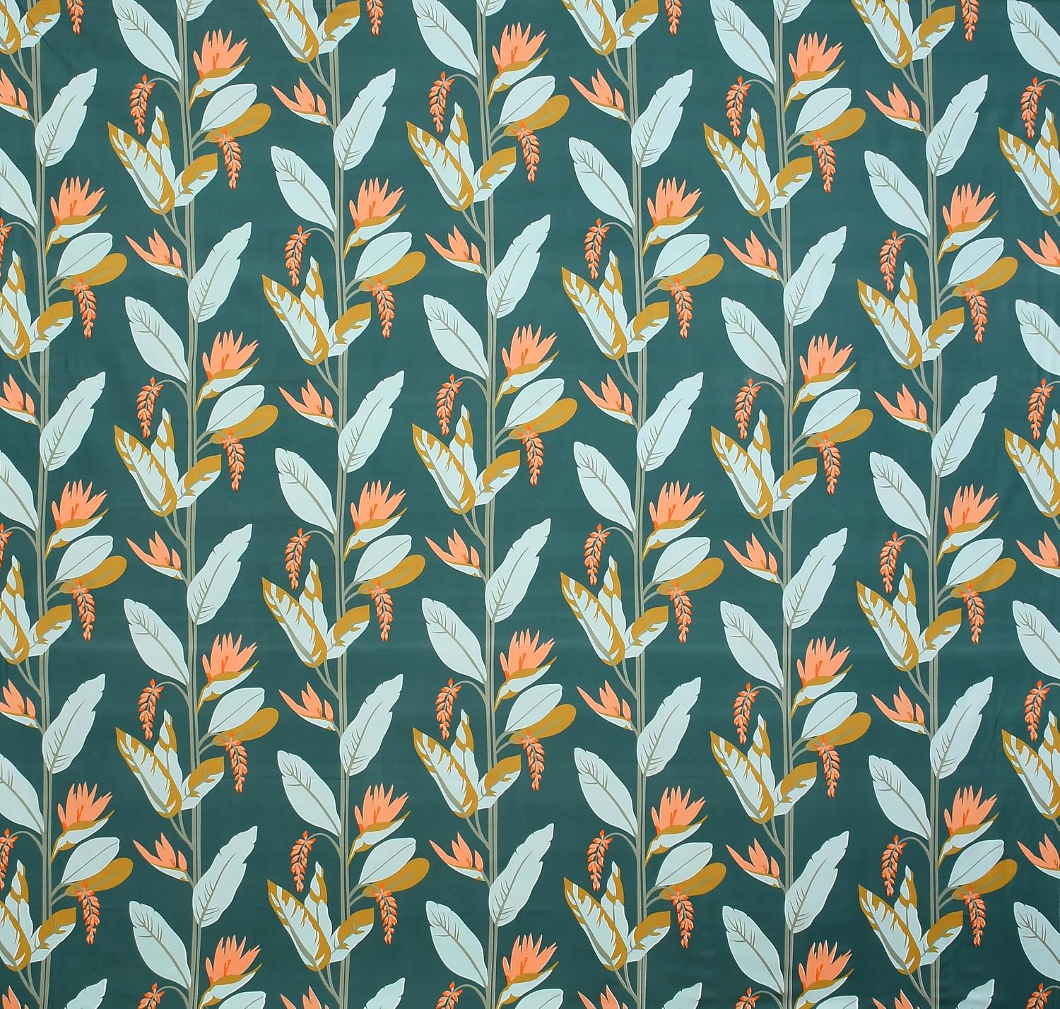 Printed Double Bedsheet With 2 Matching Pillow Covers - 72 X 78 X 10 Inches, Dark Green | All Around Elastic Fitted King Size Bedsheets | Ideal For Home, Hotel, Bedroom