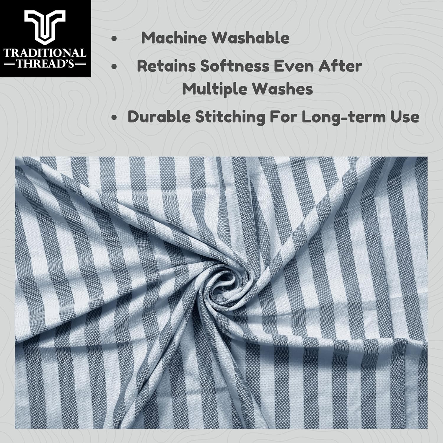 Traditional Thread'S 100% Bamboo Large Size Bath Towels 350 Gsm | Ultra Soft, Absorbent, Light Weight & Quick Dry Towel, Travel, Gym, Beach (Gray)