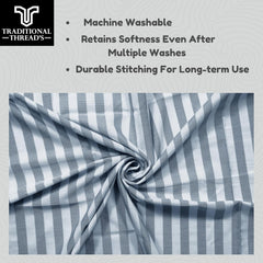 Traditional Thread'S 100% Bamboo Large Size Bath Towels 350 Gsm | Ultra Soft, Absorbent, Light Weight & Quick Dry Towel, Travel, Gym, Beach (Gray)