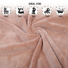Housse Premium Microfiber Bath Towel 550 Gsm | Extra Large Quick Dry Towels For Women & Men | Super Soft Plush | Ultra Absorbent For Home Swimming Sports & Travel (Tanzine)