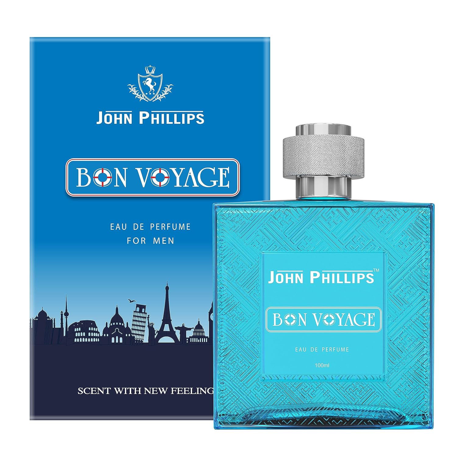 John Phillips Luxury Passport & Bon Voyage Eau De Perfume 100ml 3.4 Fl.oz. Each Pack Of 2 For Men