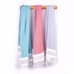 Haber Premium Light Weight 100% Cotton Bath Towel 750 Gsm | Unique Micro Waffle Texture For Active Feel, Quick Absorption & Faster Drying Towel (Multicolour)- Pack Of 3