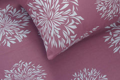 1 Single Bedsheet With 1 Pillow Cover | Durable & Long Lasting Fabric, Easy Hand & Machine Wash | Size - 55 X 88 Inches, Mauve