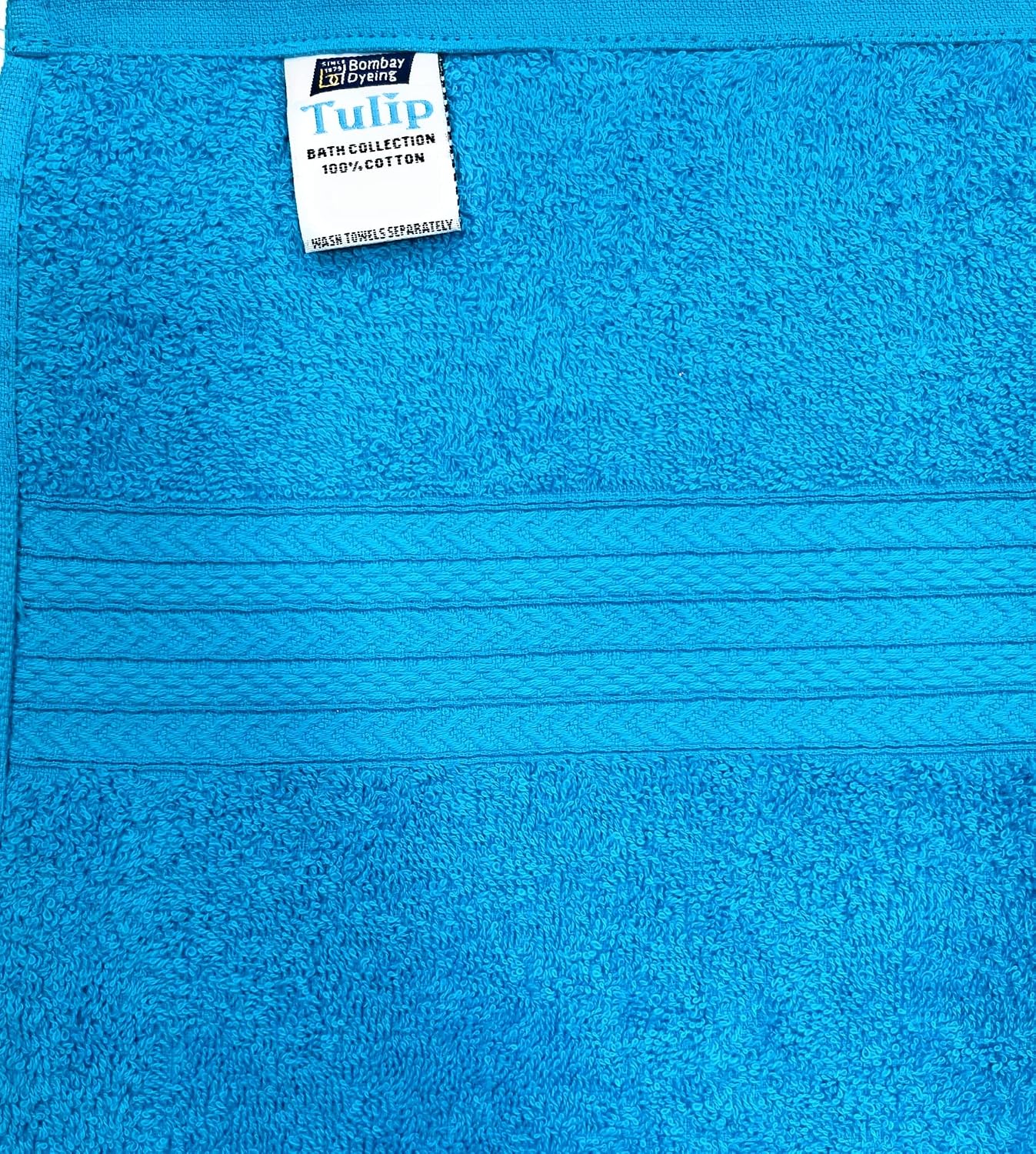 Bombay Dyeing Tulip Premium Cotton Large Size Bath Towel 500 Gsm (Scuba Blue)