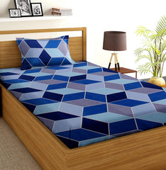 Combo 2 Single Bedsheet With 2 Pillow Covers - 60 X 90 Inches, Multicolor | Perfect For Everyday Home Use, Hostels - Long Lasting Durability & Superior Comfort