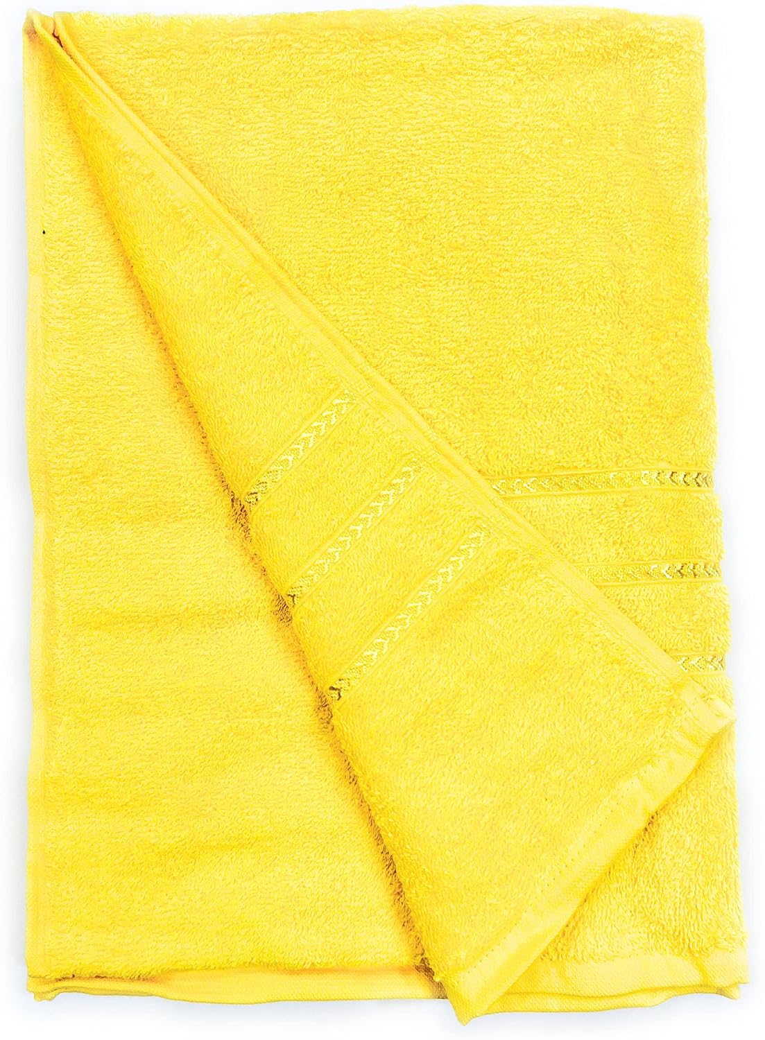 Bombay Dyeing Flora Small Size Bath Towel 500 Gsm - Yellow