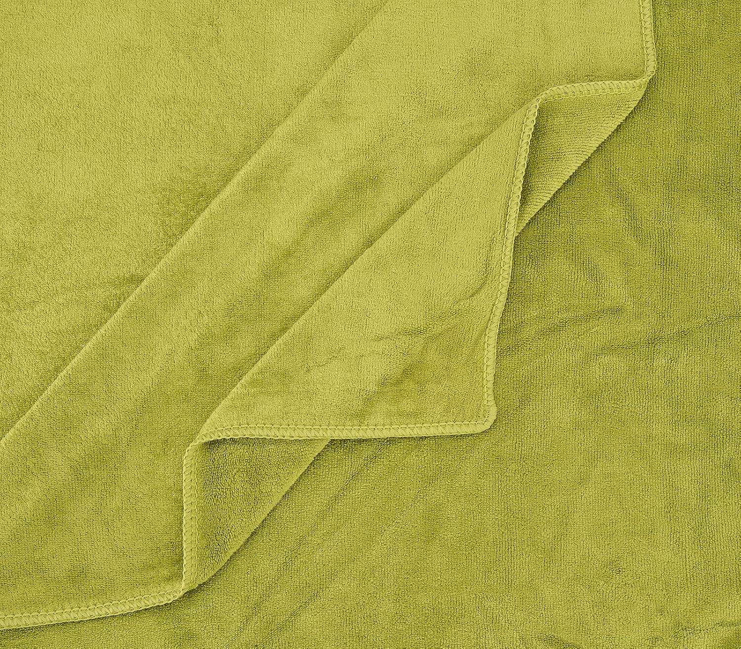 Black Gold The Finer Touch Microfiber 1 Bath Towel, 2 Hand Towels & 2 Washcloth (Green) - Set Of 5