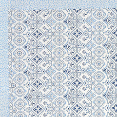1 Queen Size Bedsheet For Double Bed With 2 Pillow Covers (90 X 108 Inches) Blue & White | Premium Cotton Material - Ideal For House, Hotel, Guest House