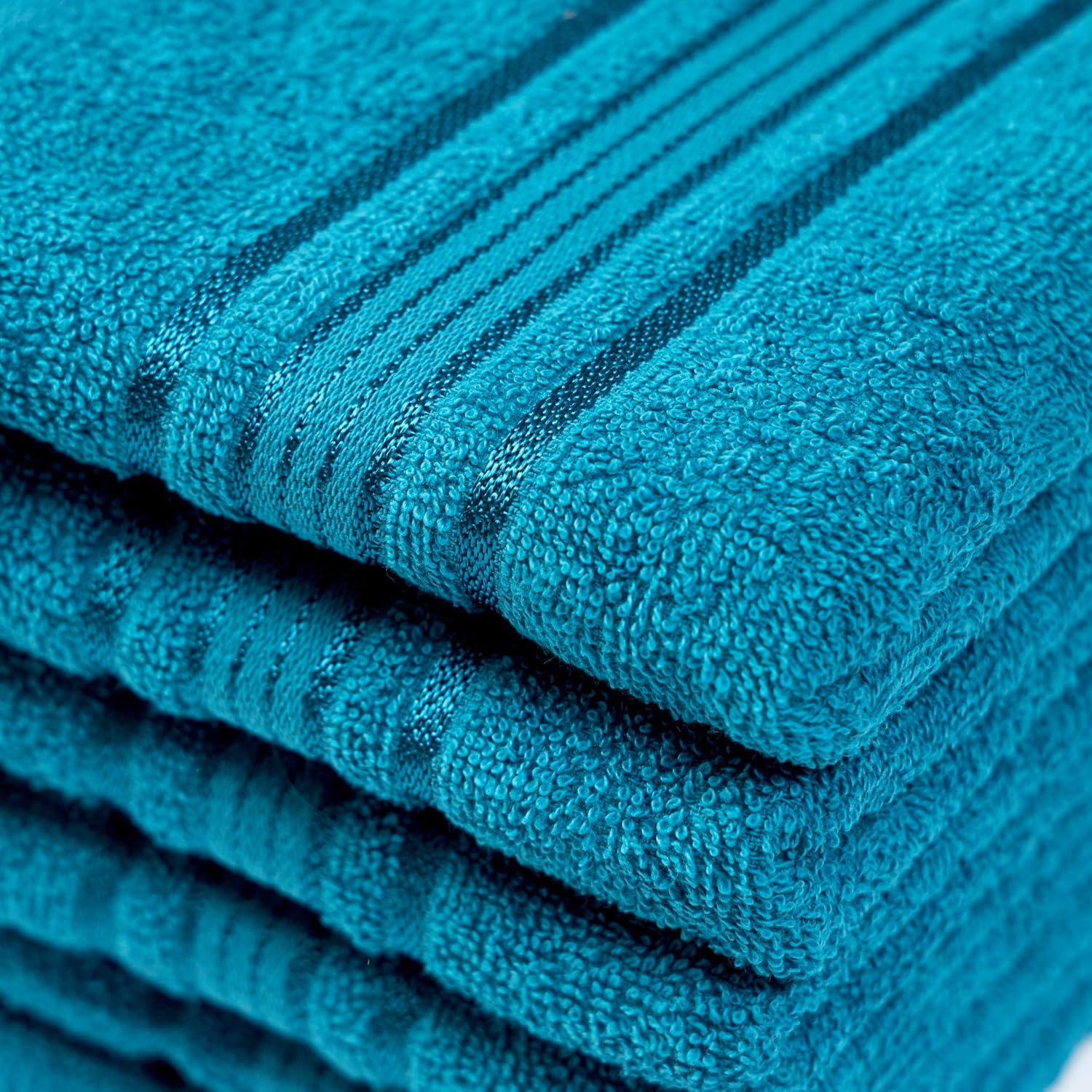 Akiko Home 100% Cotton Essential Series Hand Towels 1200 Gsm | Soft, Absorbent & Durable, Cotton Hand Towel For Bathroom Use, Gentle On Skin- Pack Of 6 (Teal)